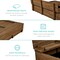 Best Choice Products 47x47-Inch Kids Wooden Outdoor Sandbox w/ 2 Foldable Bench Seats, Sand Protection, Liner